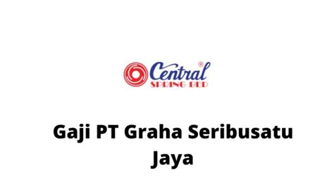 Info Gaji PT Graha Seribusatu Jaya: Berapa Gaji Karyawan di Perusahaan Ini?