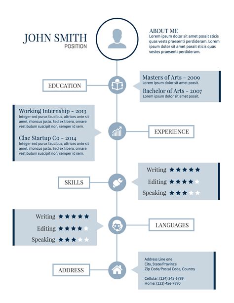 Infographic resume Infographic design template Cv infographic