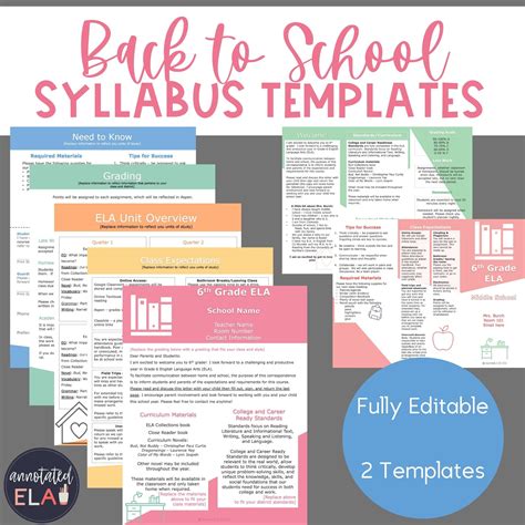 Infographic Free Editable Syllabus Template