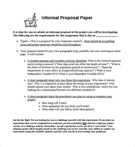 Informal proposals benefits