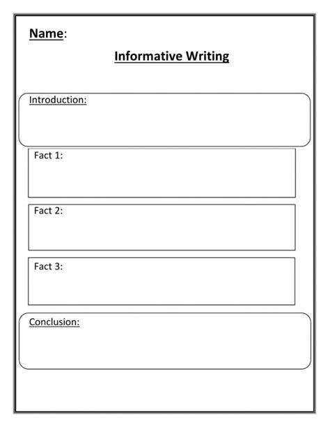 Information Writing Template