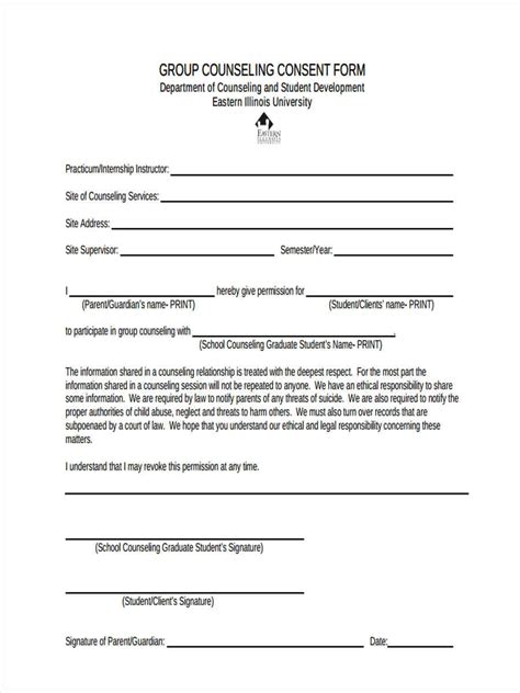 FREE 8+ Counseling Consent Forms in PDF Ms Word