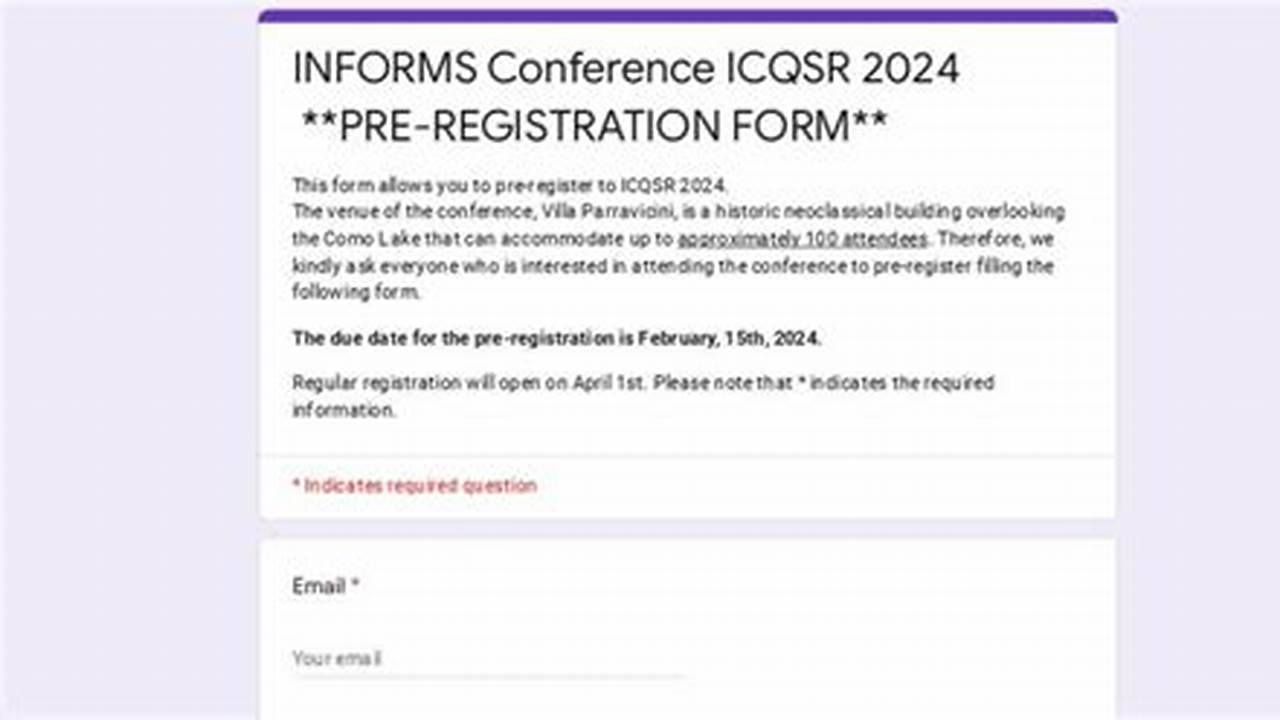 Informs 2024 Registration Form