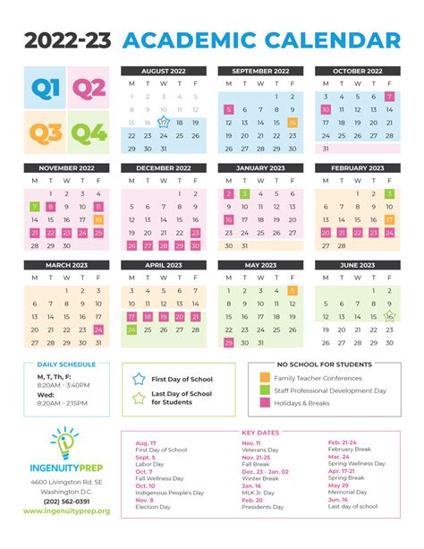 Ingenuity Prep Calendar