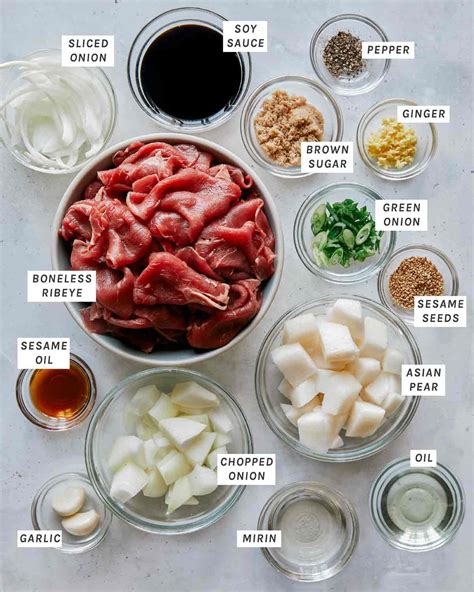 Ingredients for Bulgogi