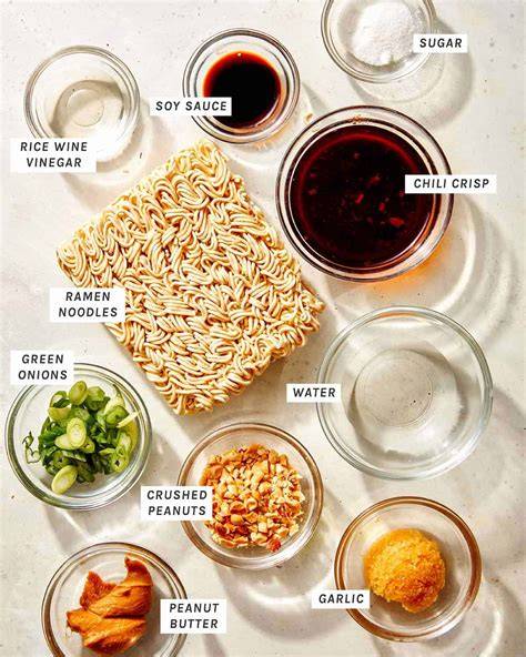 Ingredients for Cooking Noodles