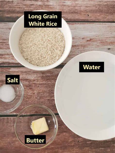 Ingredients for Cooking Rice