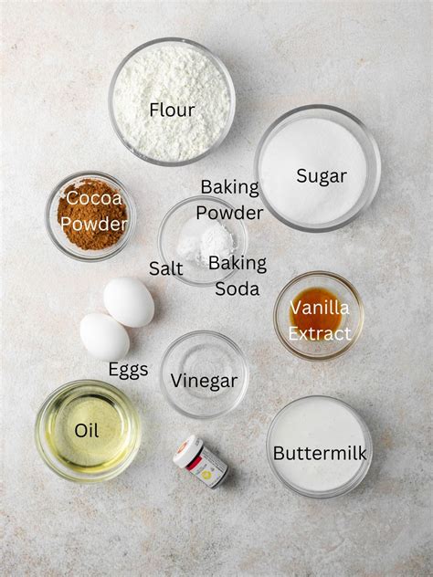 Ingredients for Red Velvet Loaf Cake