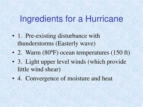 Ingredients for a Hurricane