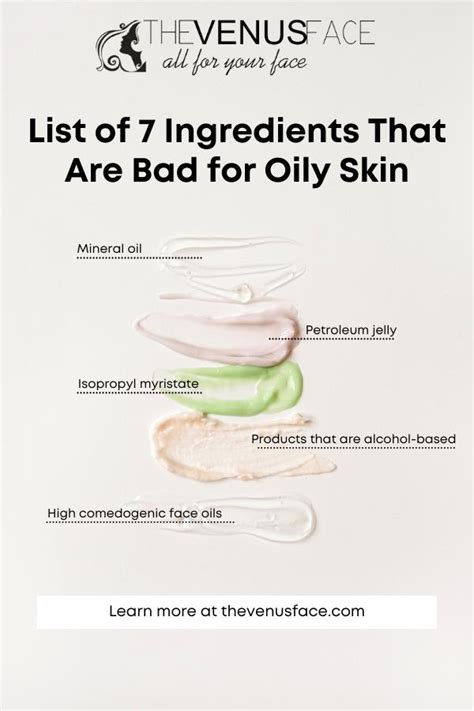 Ingredients to Avoid for Oily Skin