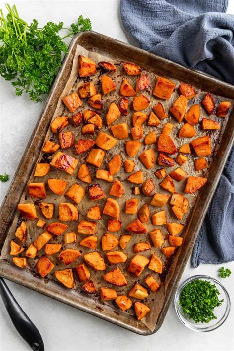 Inihurnong Sweet Potato Cubes