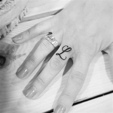 Initial Finger Tattoos