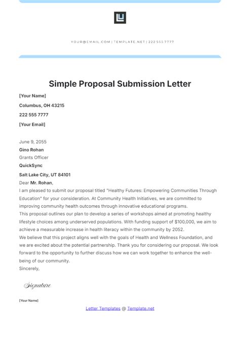 Initial Inquiry and Proposal Submission