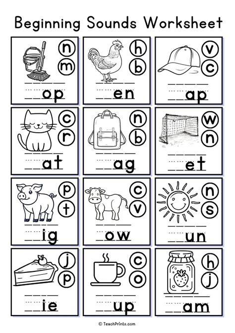 Initial Sounds Worksheets – Free Printable Practice Sheets Pdf ...
