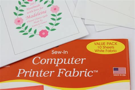 Inkjet Printable Quilt Labels