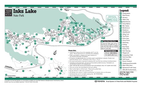 Inks Lake State Park Map
