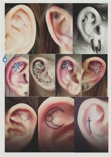 Inner Ear Ear Tattoo Designs
