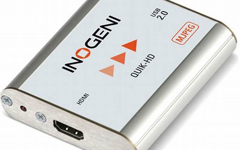 Inogeni Hdmi To Usb 2.0 Video Capture Card Features