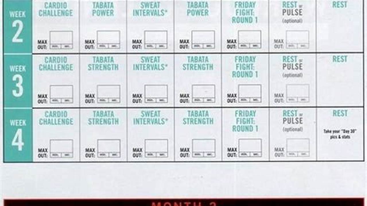 Insanity Max Calendar Pdf