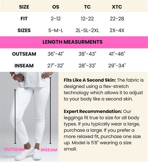 Inseam Size Chart