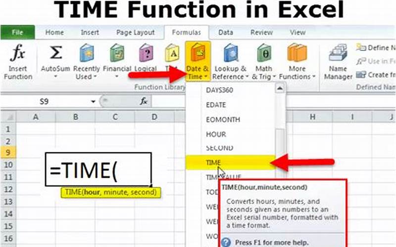Insert Time Excel