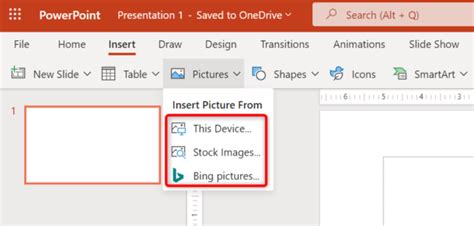Insert Pictures in PowerPoint’s Web Version