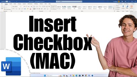Insert a Checkbox in Word on Mac