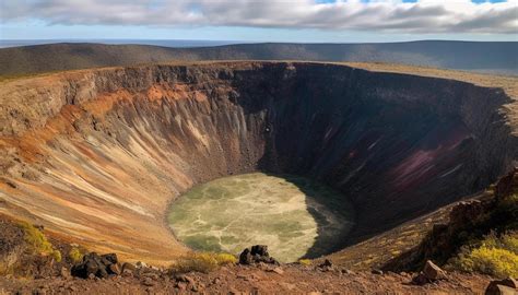 Inside Nissyros volcano crater