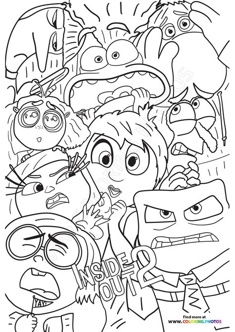 Inside Out 2 Characters Coloring Pages