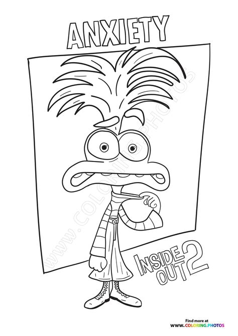 Inside Out Coloring Pages Anxiety