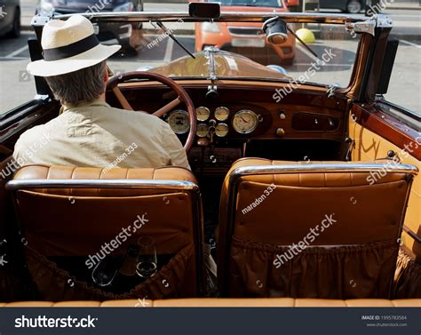 Inside classic car