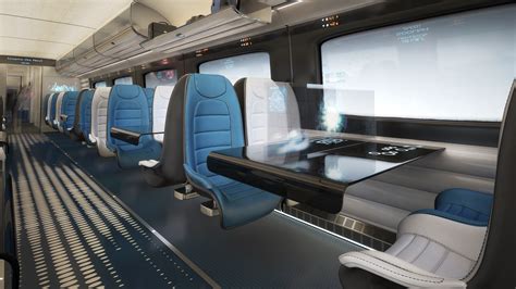 Inside high speed train