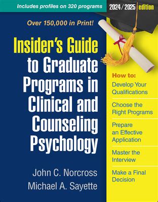 Insider's Guide To Graduate Programs In Clinical And Counseling Psychology: 2024/2025 Edition