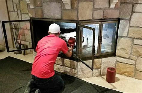 Inspecting a Cleveland Fireplace