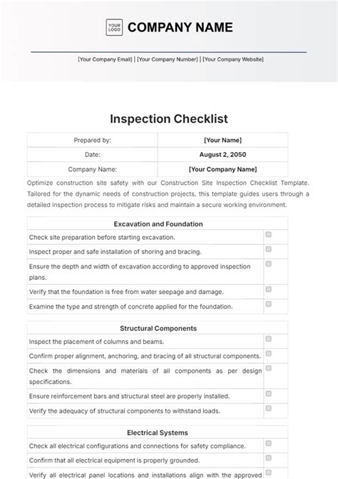 Inspection Checklist Essentials