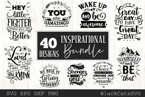 Download Inspirational Bundle 40 Designs Commercial Use
