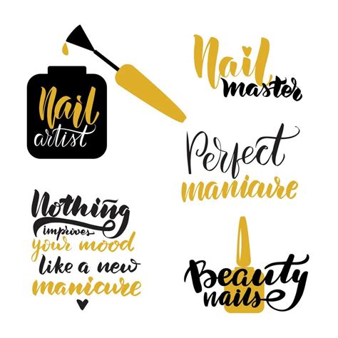 Inspirational Handwritten Brush Lettering Nail