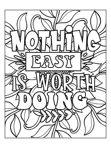 Inspirational Quote Coloring Pages