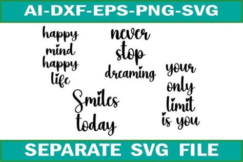 Download Inspirational Quotes Bundle Commercial Use DXF Files