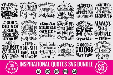 Download Inspirational Quotes Bundle Cut Images