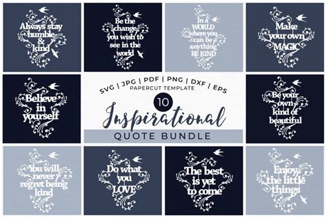 Download Inspirational Quotes Bundle DXF Files