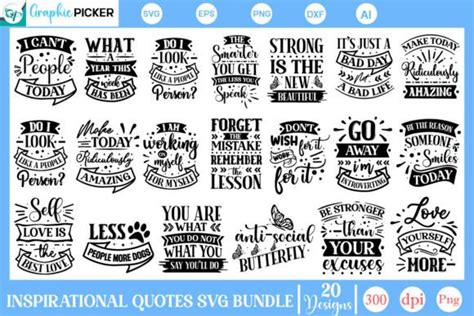 Download Inspirational Quotes Bundle Svg Files DXF Files