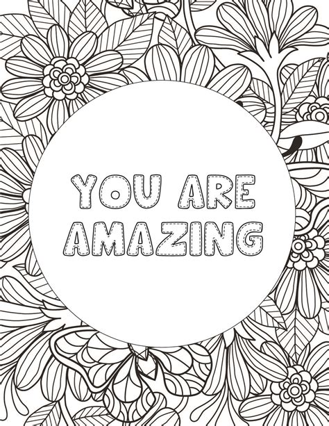 Inspirational Quotes For Kids Coloring Pages