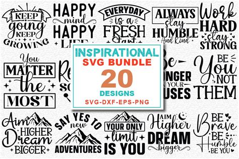 Download Inspirational Quotes SVG Bundle Cut File Commercial Use