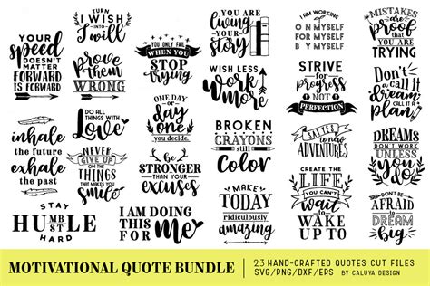 Download Inspirational Quotes SVG Bundle Cut File Commercial Use DXF Files