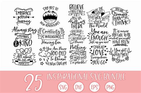 Download Inspirational Quotes SVG Bundle Cut File Cut Images