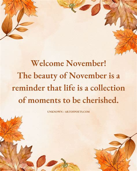 Inspirational Welcome November Quotes