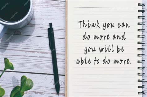 Inspirational quote on a notepad