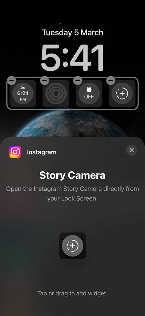 Instagram story camera with blur background