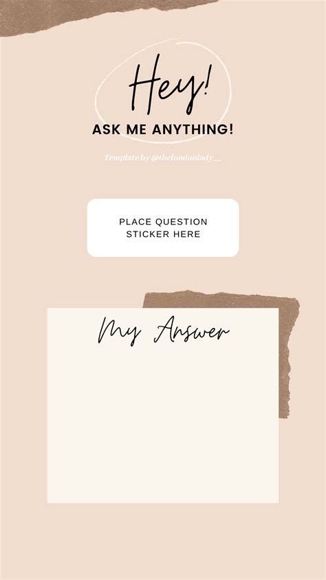 Instagram Story Question Template
